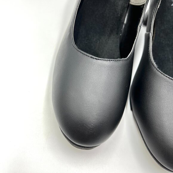 Capezio Women's # 657 Manhattan Xtreme Black Leather Tap Dance Shoes Heels 11 - Picture 3 of 14